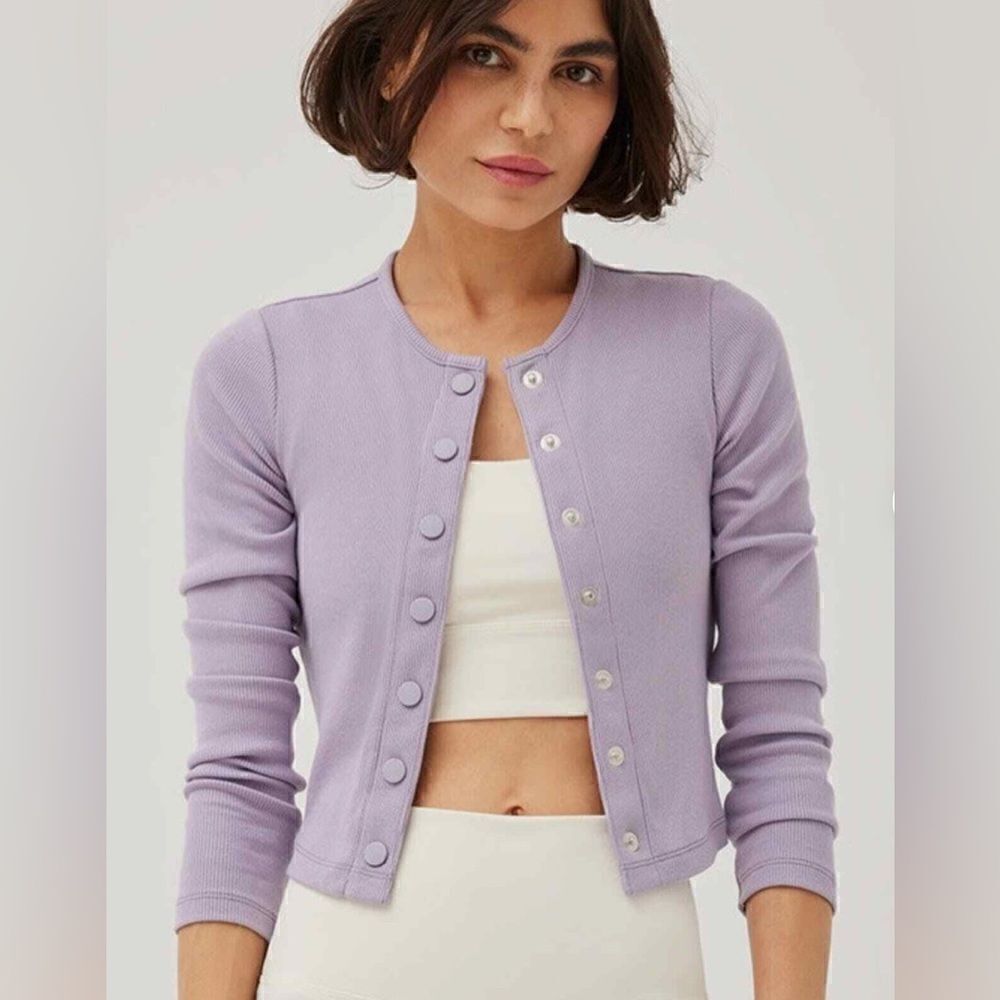 Outdoor Voices CozyRib Cropped Cardigan NWT